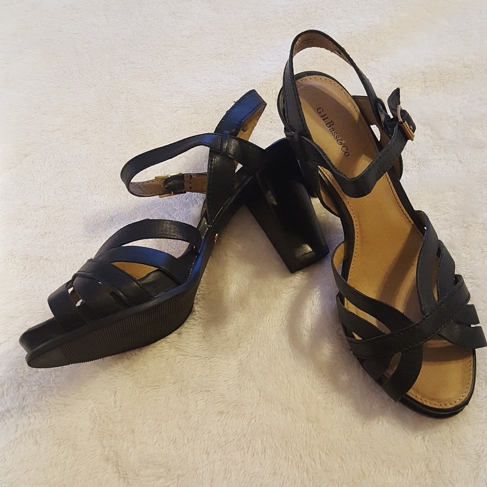 Bass Sling Back Platform Heel